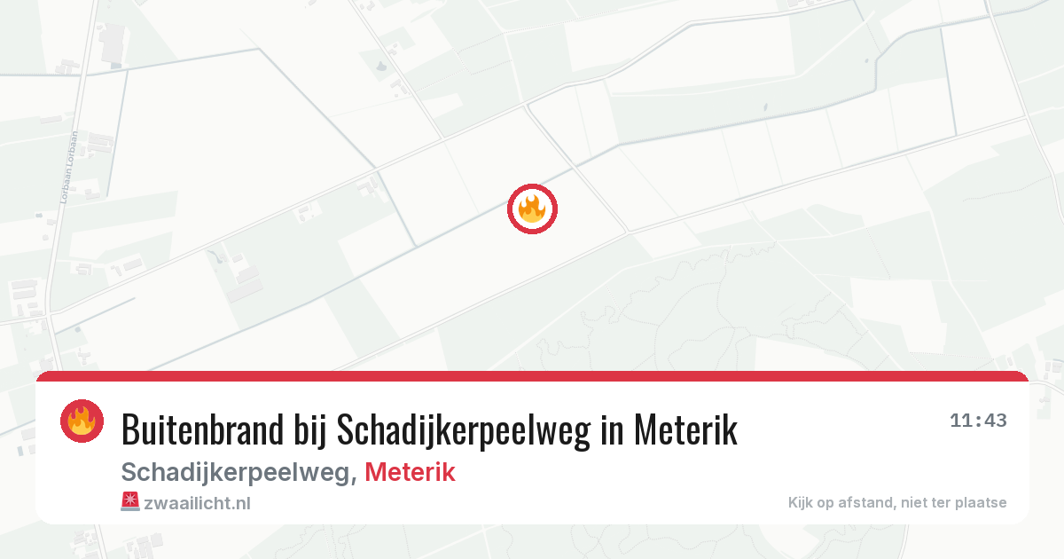Buitenbrand bij Schadijkerpeelweg in Meterik — 31 jul 2026