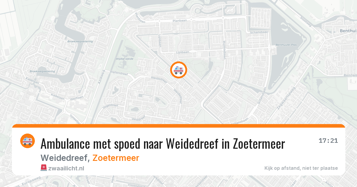 Ambulance met spoed naar Weidedreef in Zoetermeer — 26 mei 2026