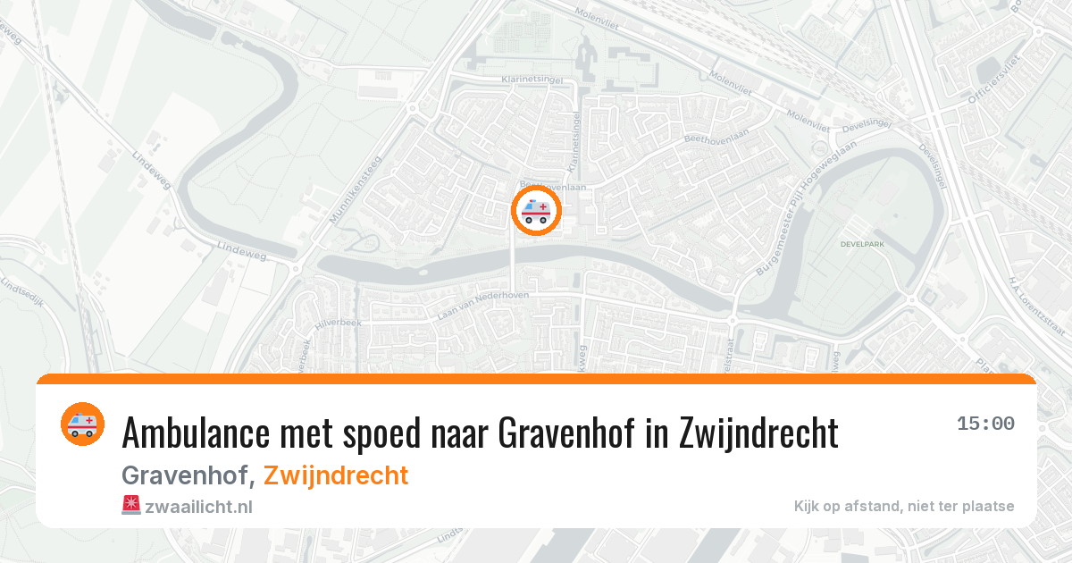 Ambulance met spoed naar Gravenhof in Zwijndrecht — 29 jun 2026