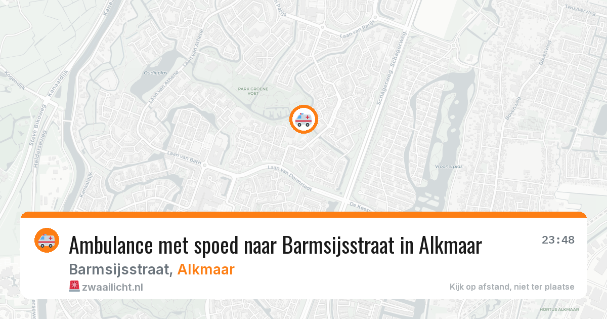 Ambulance met spoed naar Barmsijsstraat in Alkmaar — 27 jun 2026
