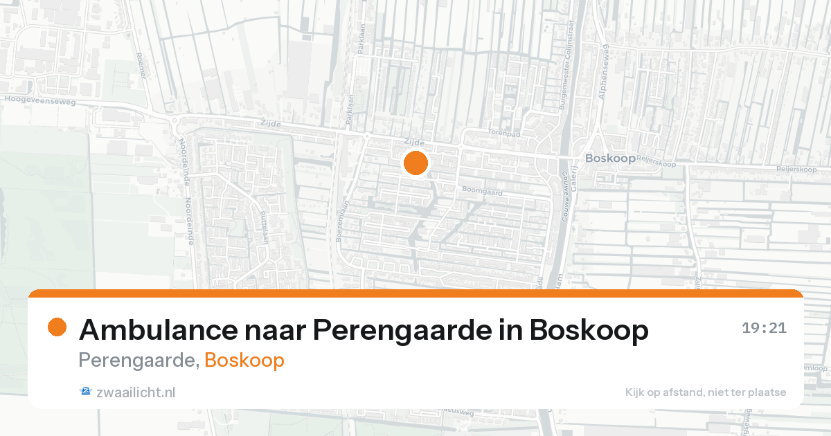 Ambulance naar Perengaarde in Boskoop — 12 aug 2026
