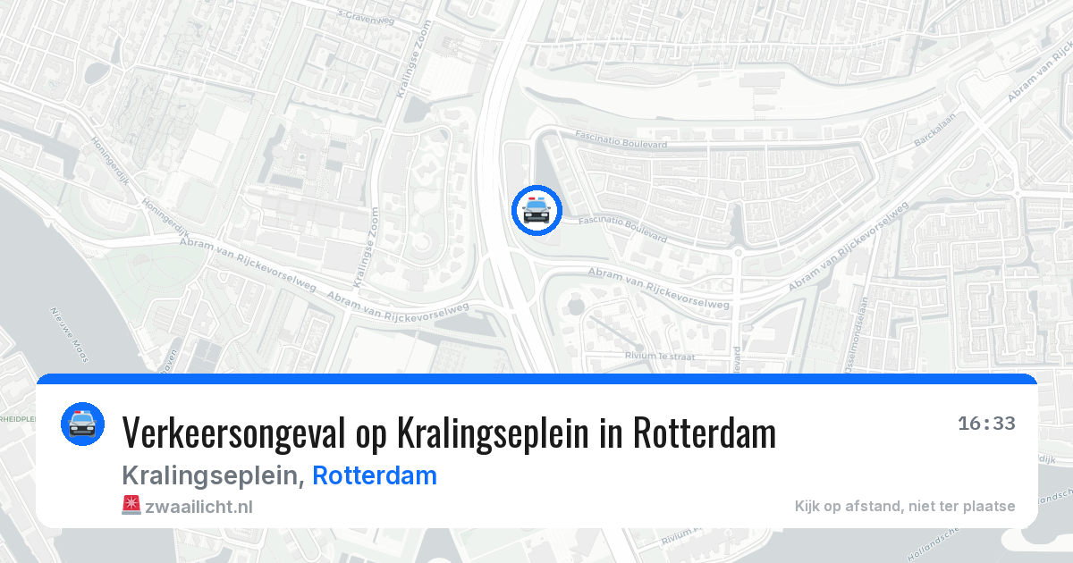 Verkeersongeval op Kralingseplein in Rotterdam — 22 mei 2026