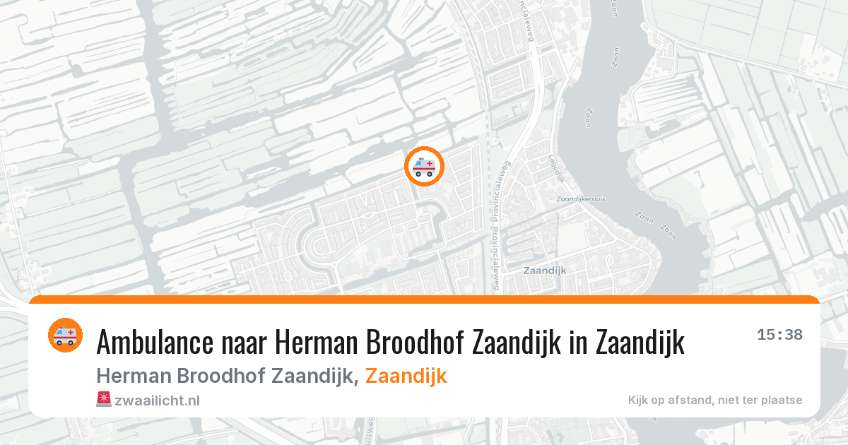Ambulance naar Herman Broodhof Zaandijk in Zaandijk — 2 aug 2026