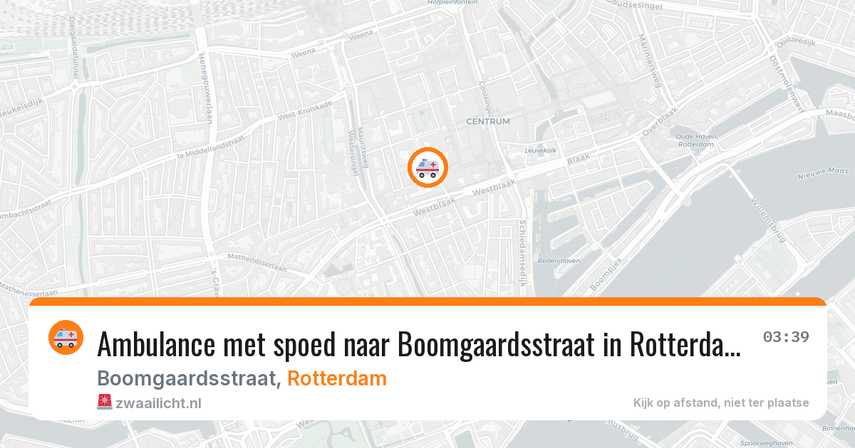 Ambulance met spoed naar Boomgaardsstraat in Rotterdam — 5 apr 2026