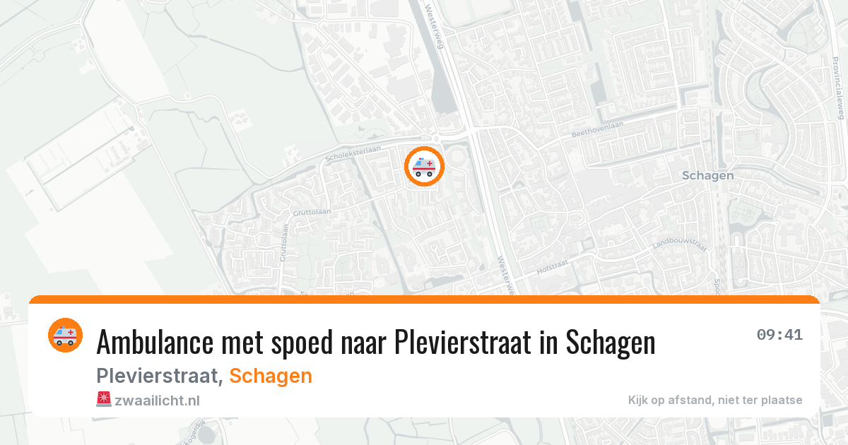 Ambulance met spoed naar Plevierstraat in Schagen — 25 jan 2026