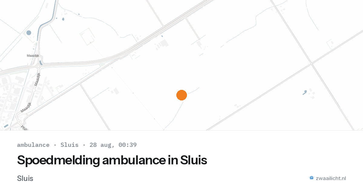 Spoedmelding ambulance in Sluis — 27 aug 2026