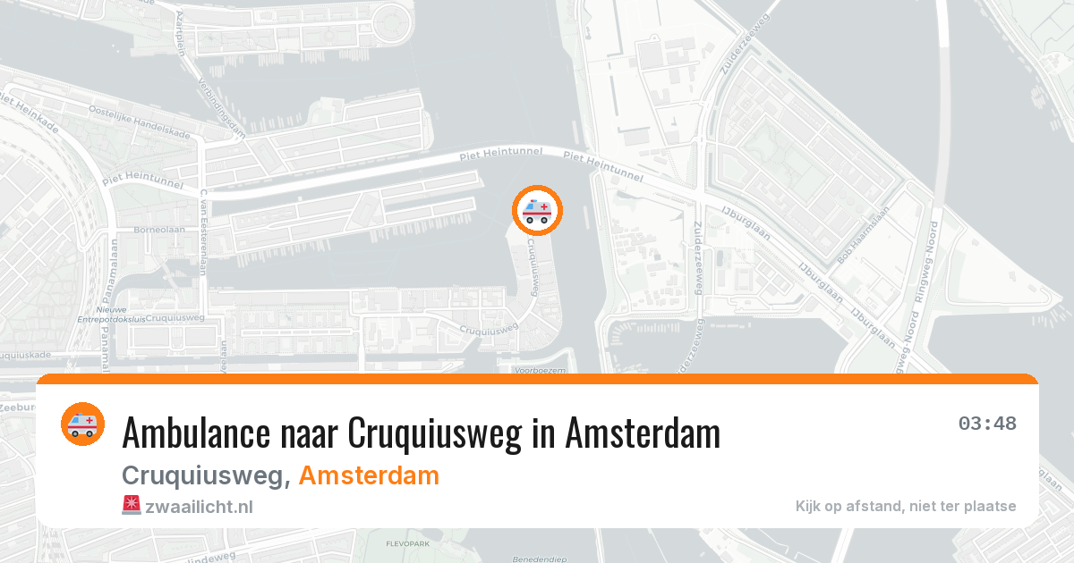Ambulance naar Cruquiusweg in Amsterdam — 9 feb 2026