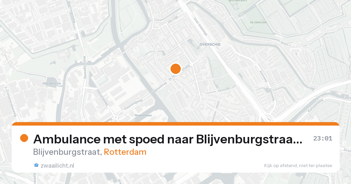 Ambulance met spoed naar Blijvenburgstraat in Rotterdam — 21 aug 2026
