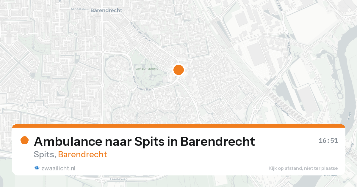 Ambulance naar Spits in Barendrecht — 22 aug 2026