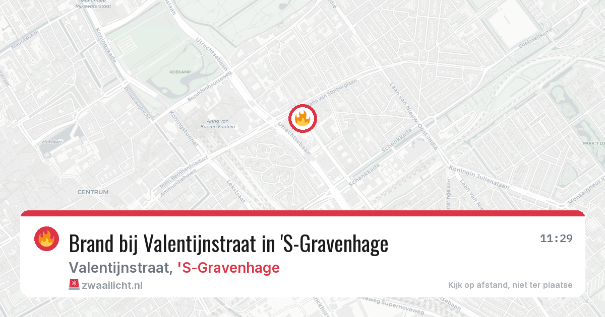 Brand bij Valentijnstraat in 'S-Gravenhage — 16 jun 2026