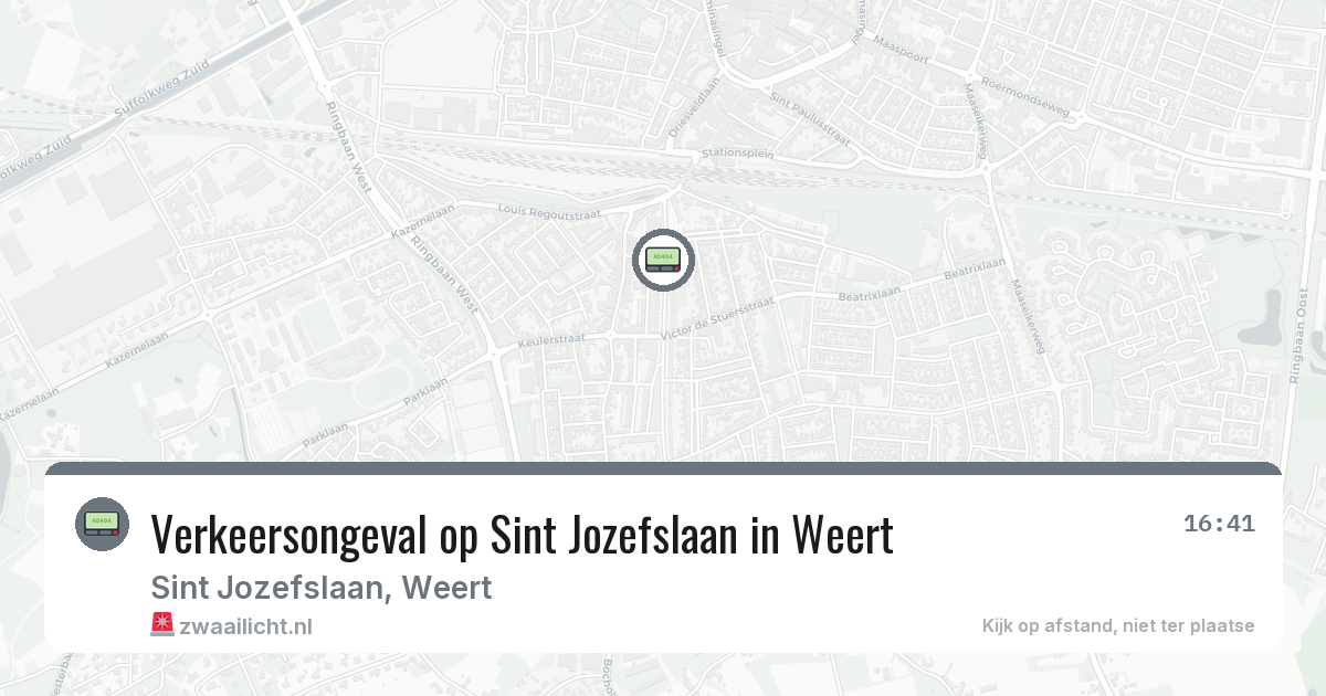 Verkeersongeval op Sint Jozefslaan in Weert — 28 jul 2026
