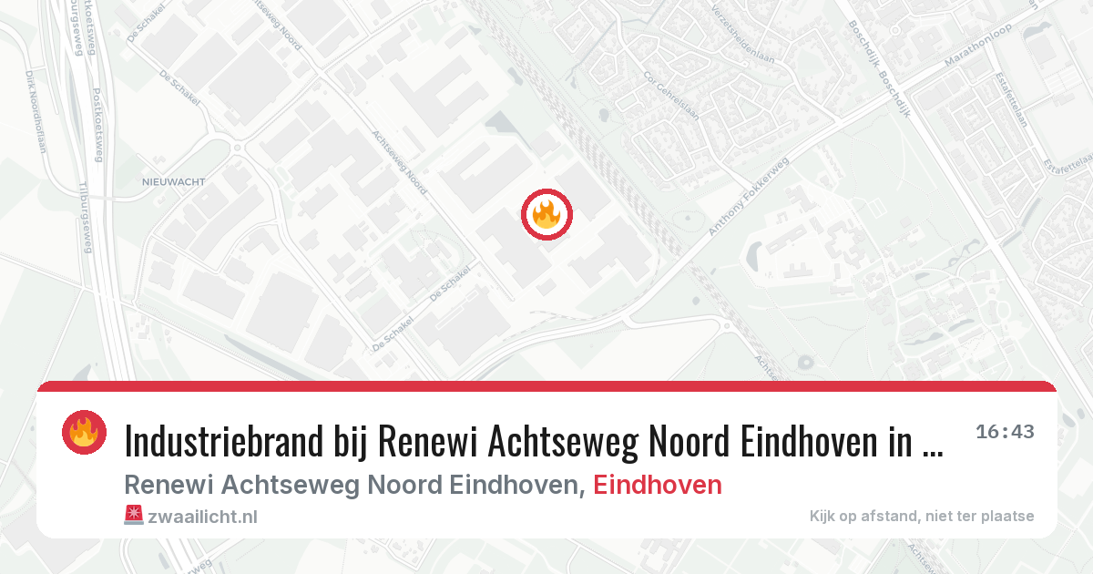 Industriebrand bij Renewi Achtseweg Noord Eindhoven in Eindhoven — 4 mrt 2026