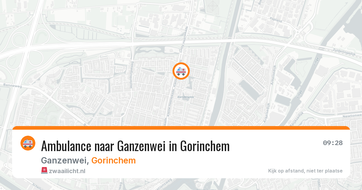 Ambulance naar Ganzenwei in Gorinchem — 26 jul 2026