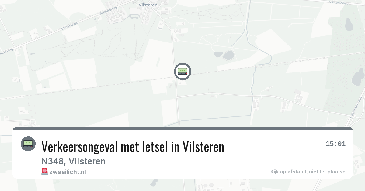Verkeersongeval met letsel in Vilsteren — 11 aug 2026