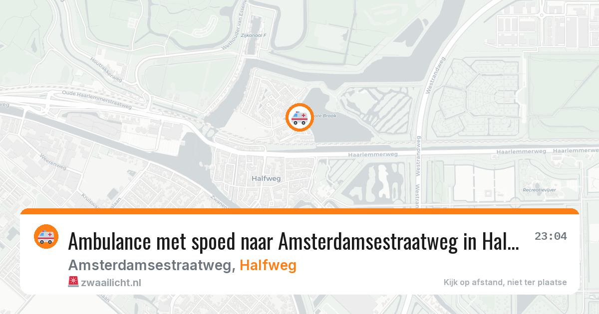 Ambulance met spoed naar Amsterdamsestraatweg in Halfweg — 24 jul 2026