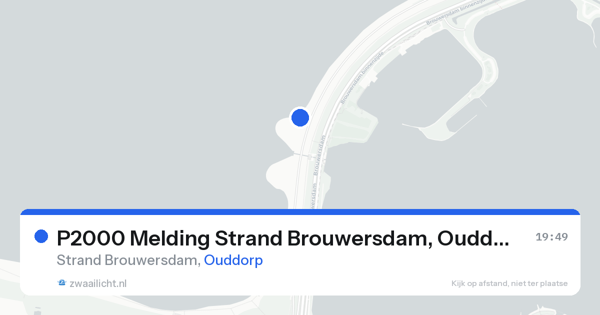 P2000 Melding Strand Brouwersdam, Ouddorp — 15 aug 2026