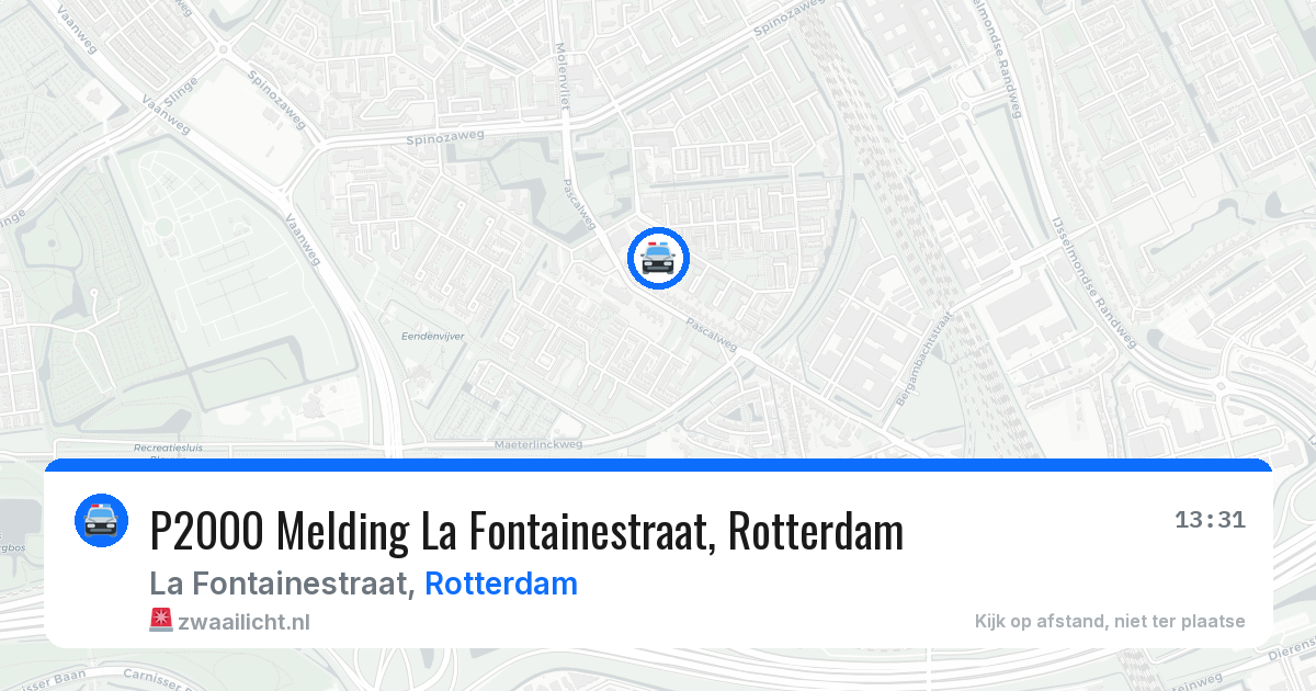 P2000 Melding La Fontainestraat, Rotterdam — 28 jun 2026