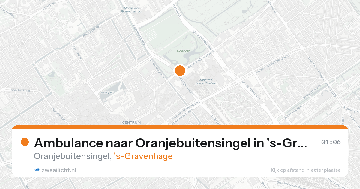 Ambulance naar Oranjebuitensingel in 's-Gravenhage — 21 aug 2026