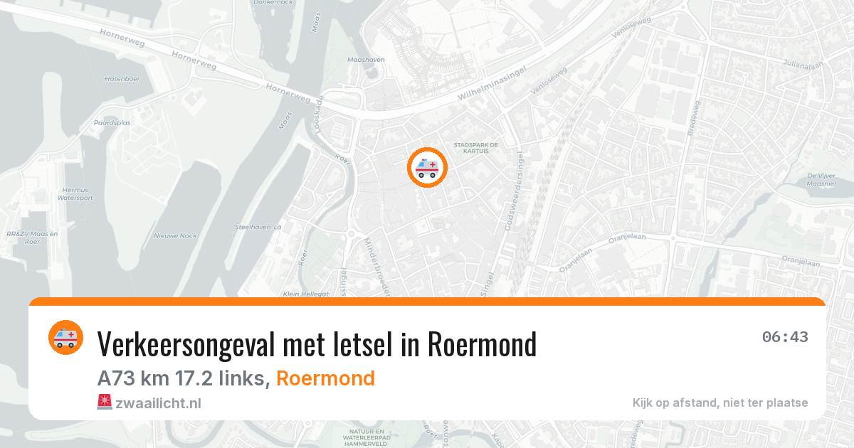 Verkeersongeval met letsel in Roermond — 1 jul 2026
