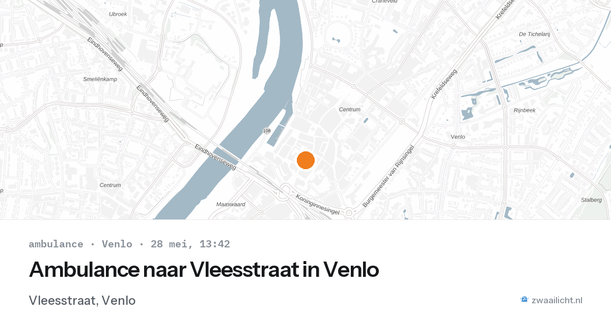 Ambulance naar Vleesstraat in Venlo — 28 mei 2026