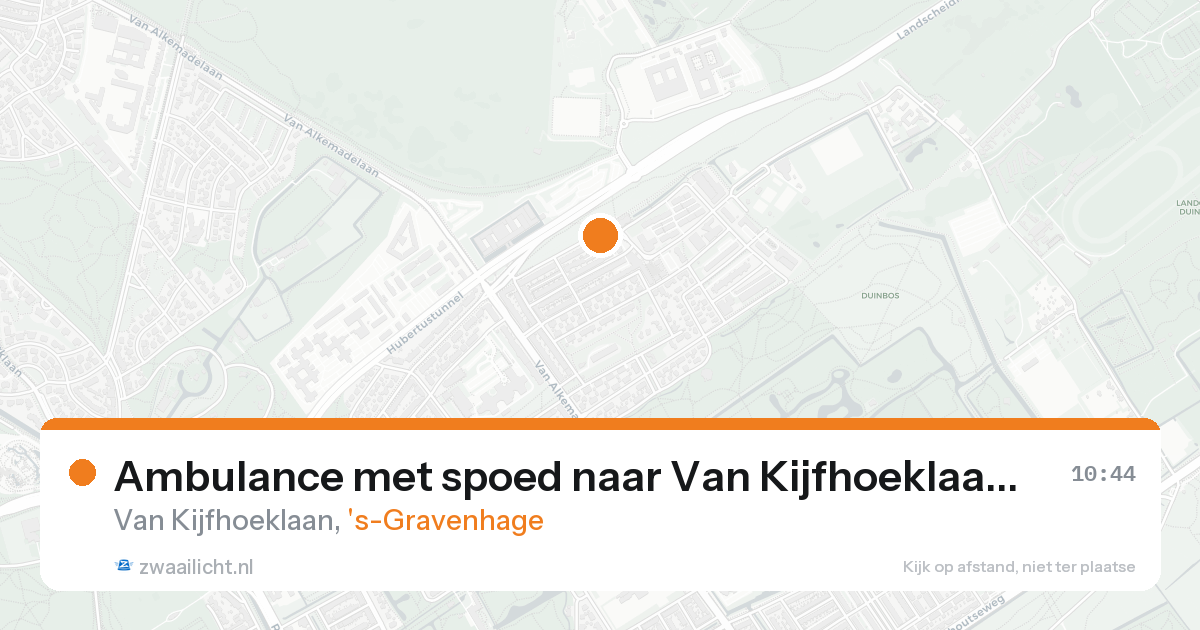 Ambulance met spoed naar Van Kijfhoeklaan in 's-Gravenhage — 22 aug 2026