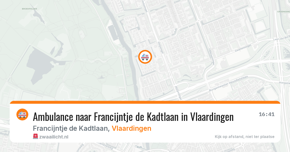 Ambulance naar Francijntje de Kadtlaan in Vlaardingen — 1 apr 2026