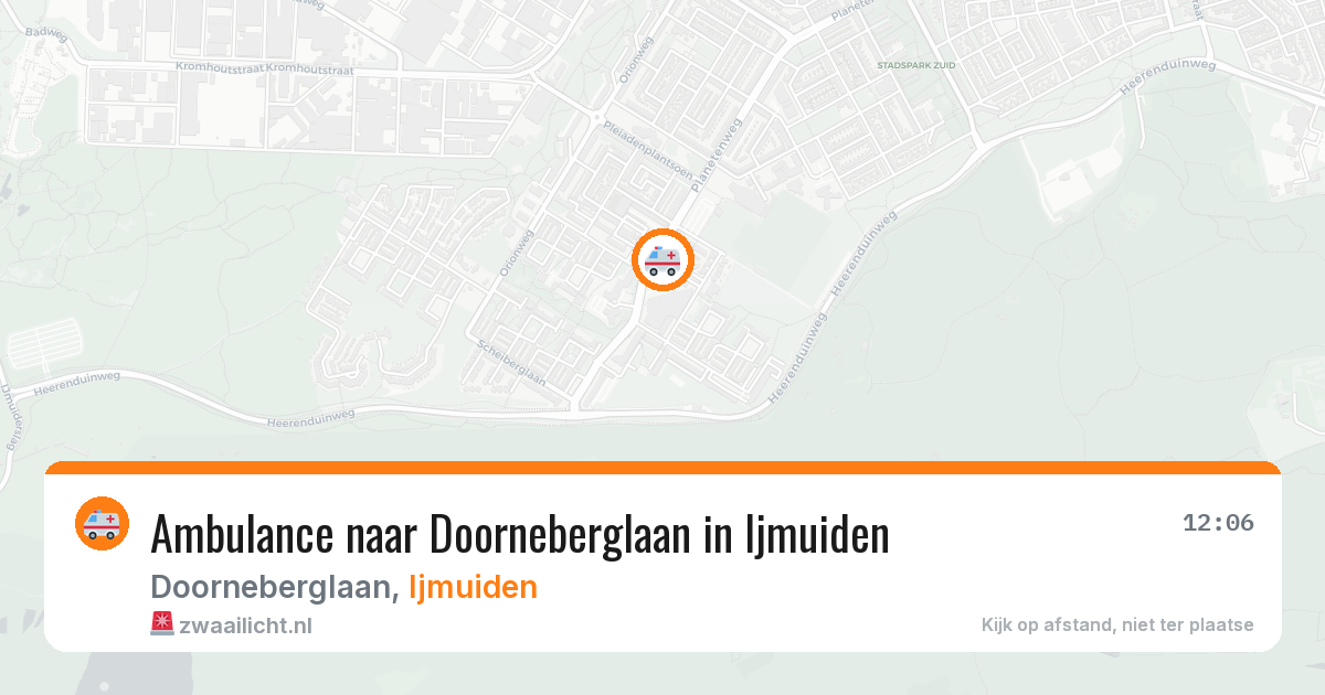 Ambulance naar Doorneberglaan in Ijmuiden — 25 mrt 2026