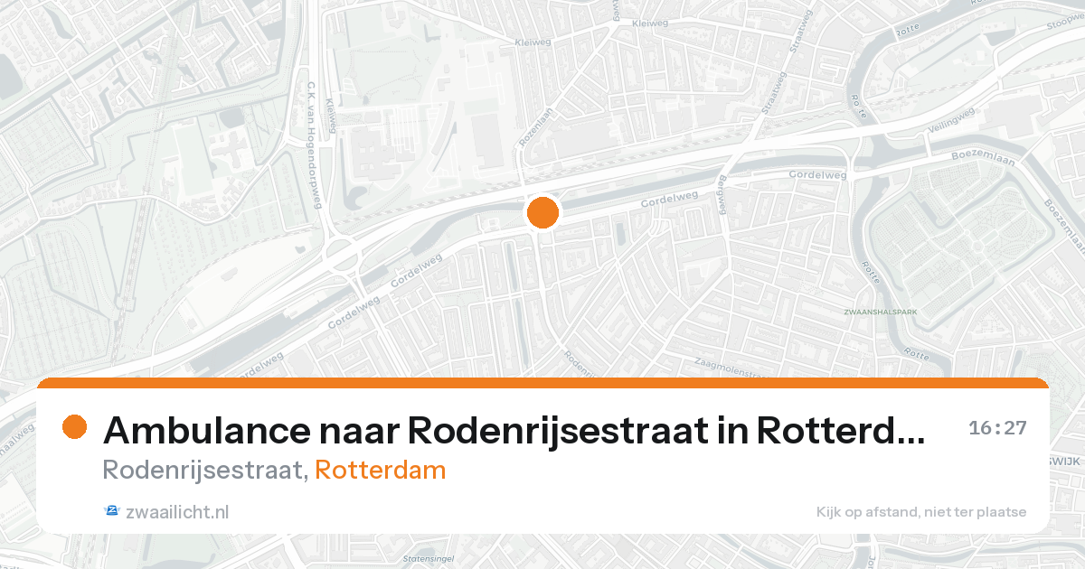 Ambulance naar Rodenrijsestraat in Rotterdam — 18 aug 2026