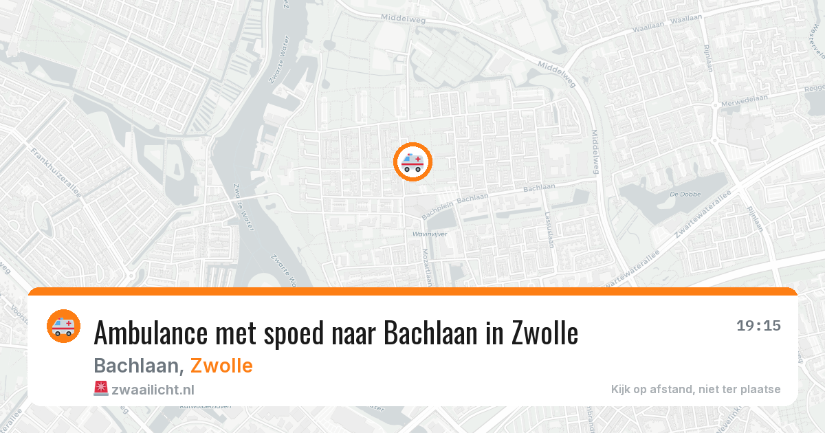 Ambulance met spoed naar Bachlaan in Zwolle — 25 mei 2026