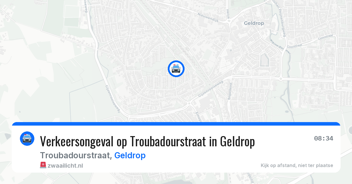 Verkeersongeval op Troubadourstraat in Geldrop — 19 jun 2026