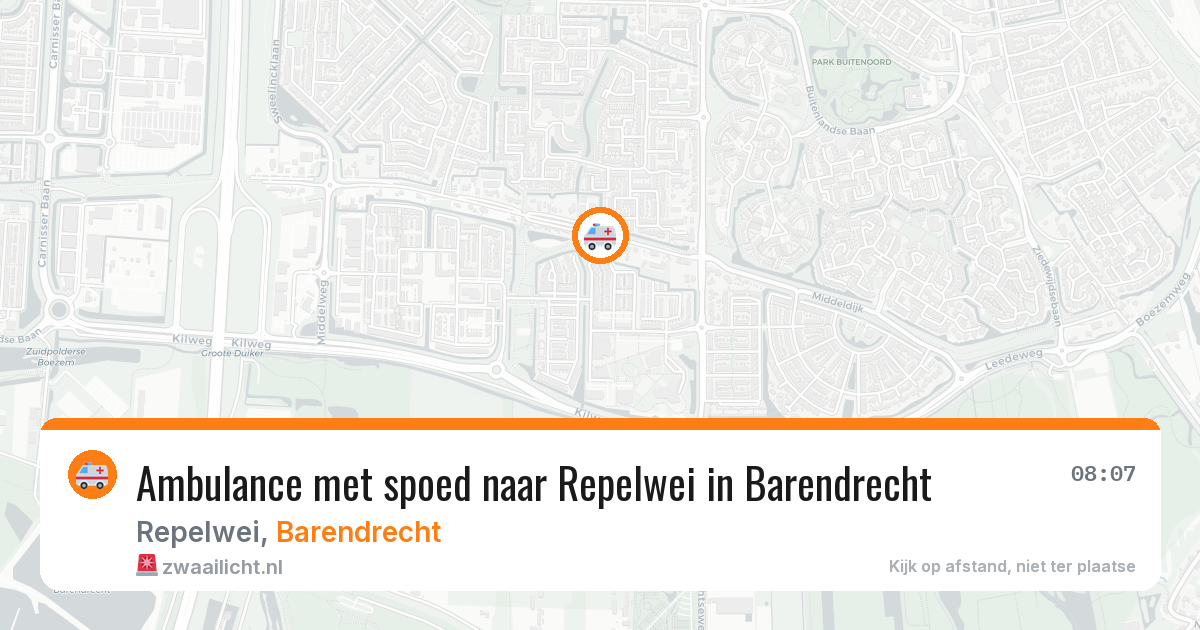 Ambulance met spoed naar Repelwei in Barendrecht — 1 apr 2026