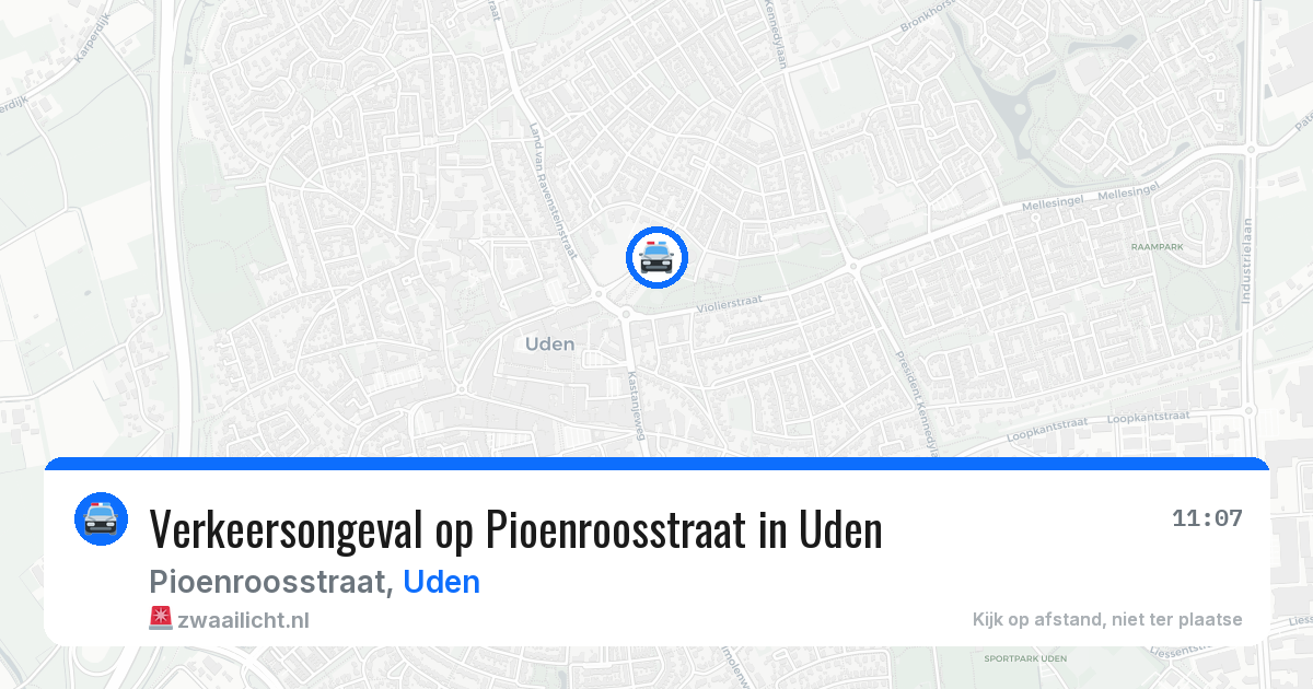 Verkeersongeval op Pioenroosstraat in Uden — 2 jul 2026