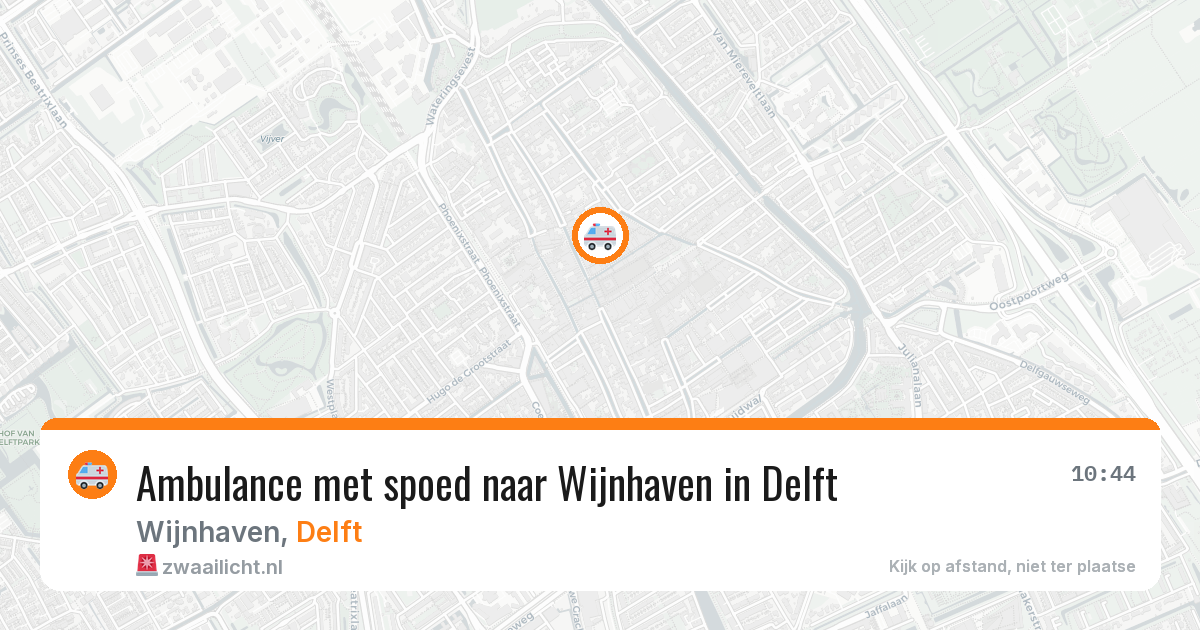 Ambulance met spoed naar Wijnhaven in Delft — 30 jul 2026