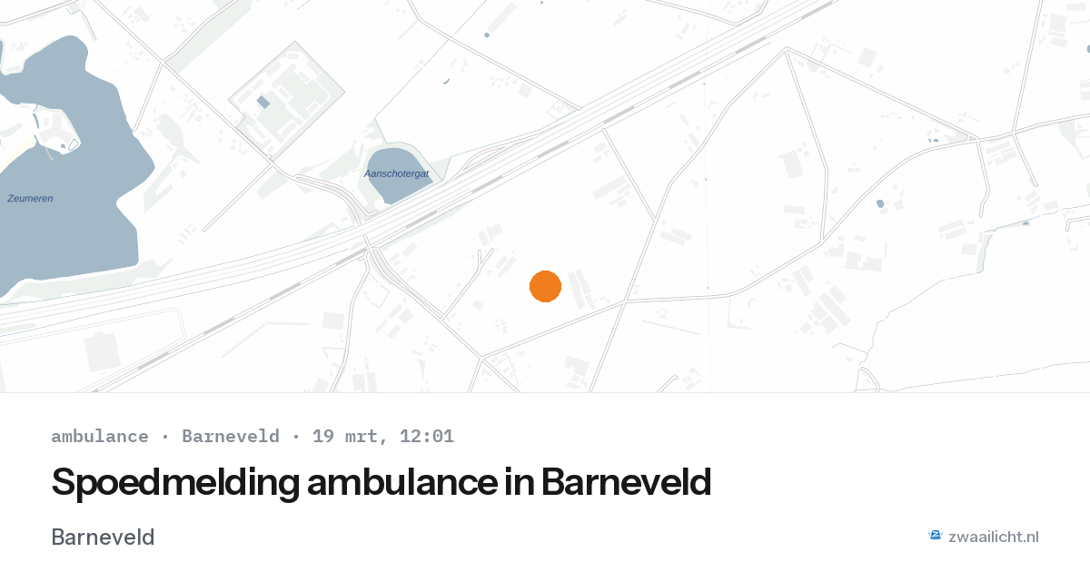 Spoedmelding ambulance in Barneveld — 19 mrt 2026