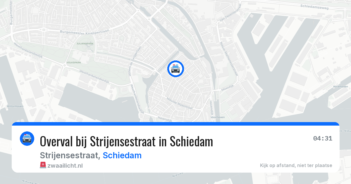Overval bij Strijensestraat in Schiedam — 29 jul 2026