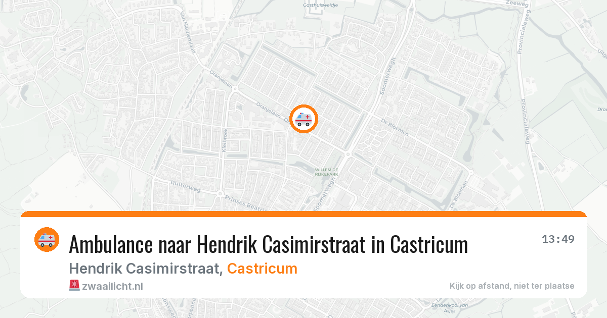 Ambulance naar Hendrik Casimirstraat in Castricum — 30 mrt 2026