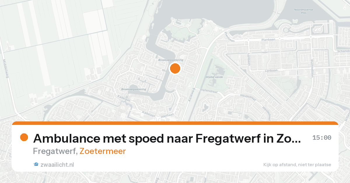 Ambulance met spoed naar Fregatwerf in Zoetermeer — 10 mei 2026