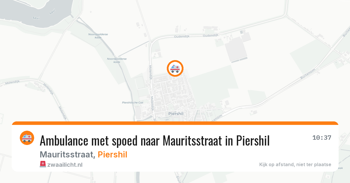 Ambulance met spoed naar Mauritsstraat in Piershil — 13 jun 2026