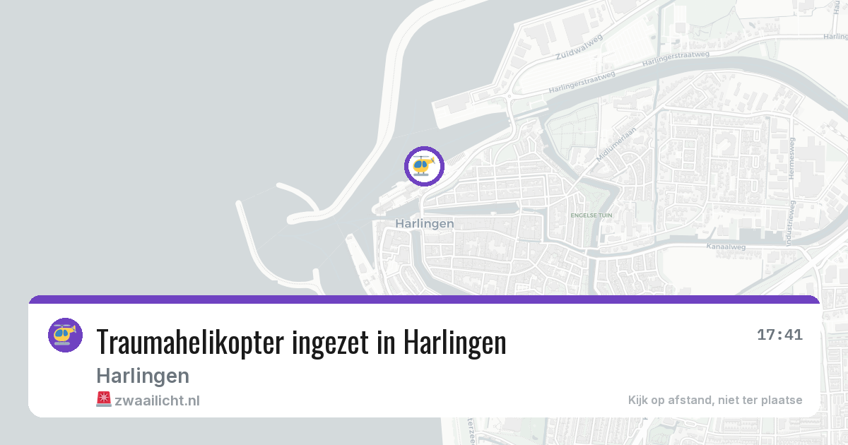 Traumahelikopter ingezet in Harlingen — 10 jul 2026 | 🚨 Zwaailicht.nl