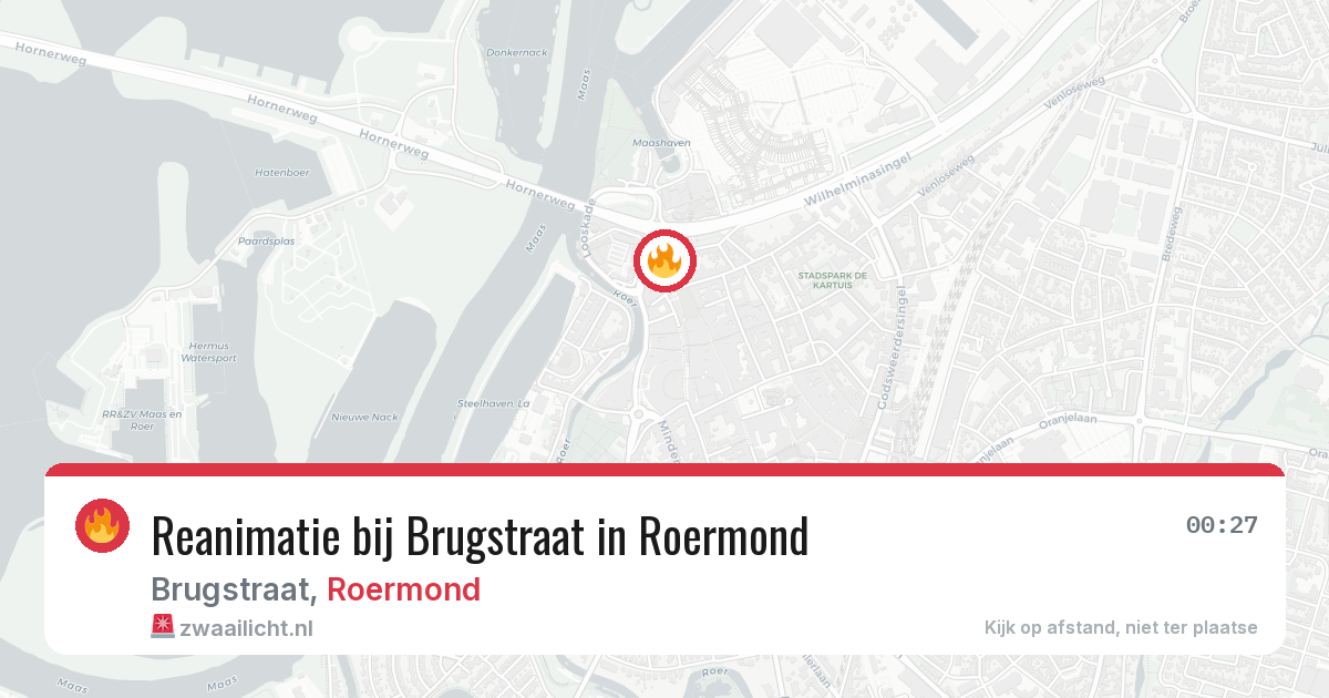 Reanimatie bij Brugstraat in Roermond — 30 apr 2026