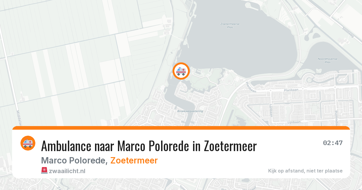 Ambulance naar Marco Polorede in Zoetermeer — 1 aug 2026