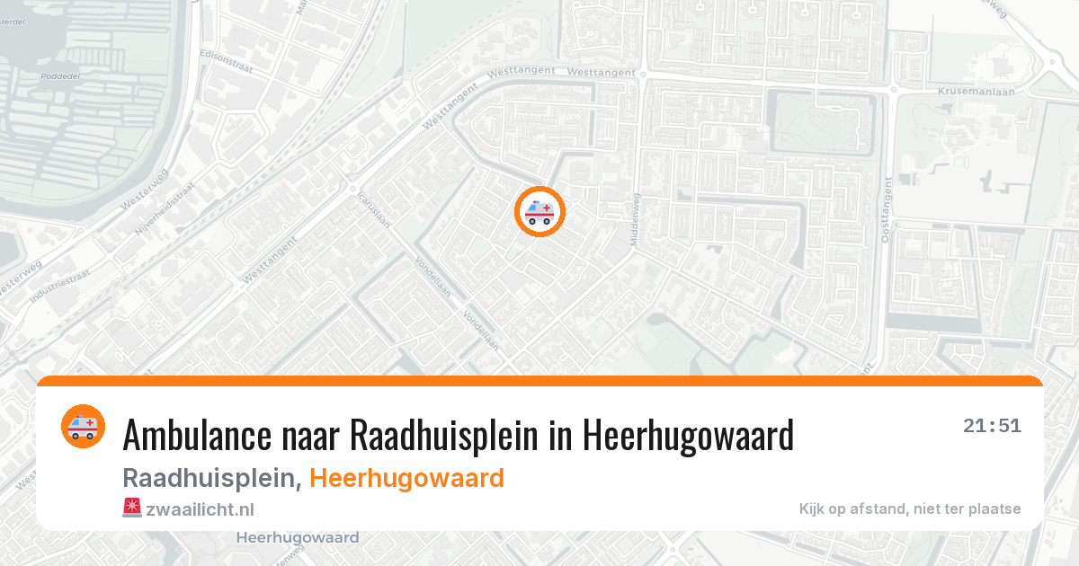 Ambulance naar Raadhuisplein in Heerhugowaard — 6 jul 2026