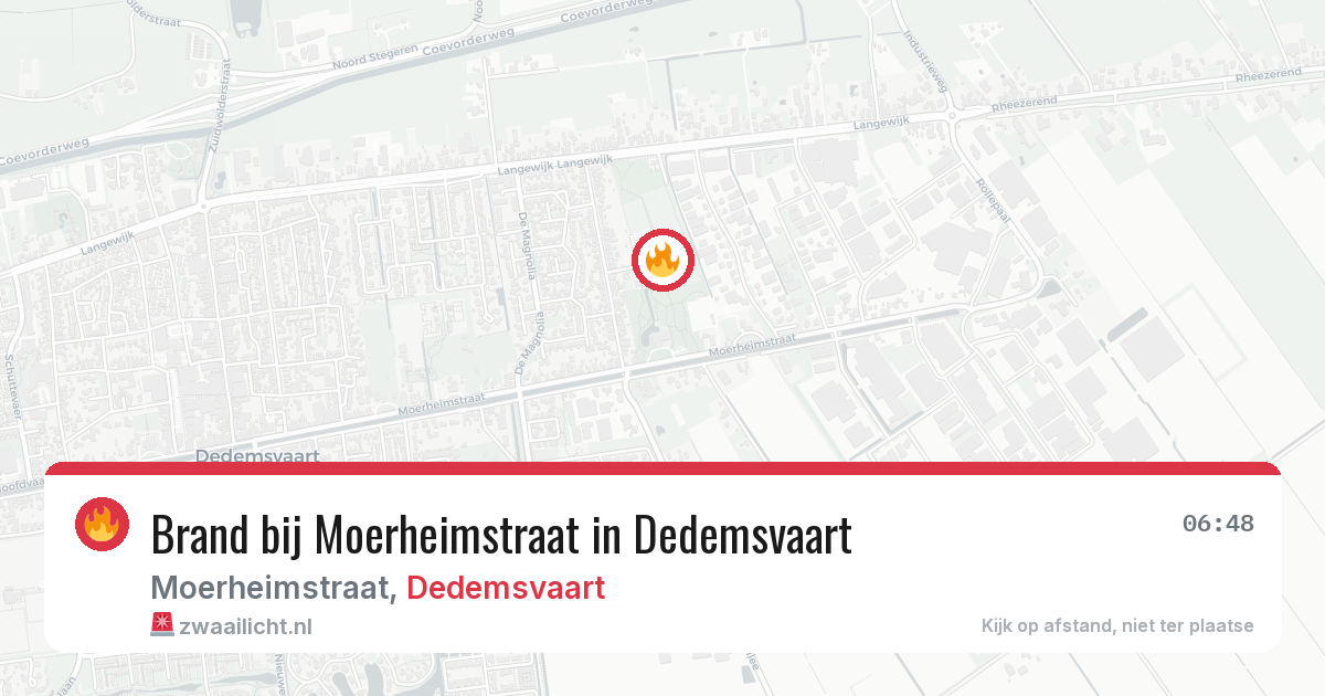 Brand bij Moerheimstraat in Dedemsvaart — 23 jun 2026