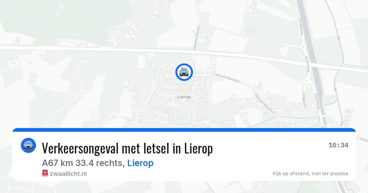 Verkeersongeval met letsel in Lierop — 25 jun 2026