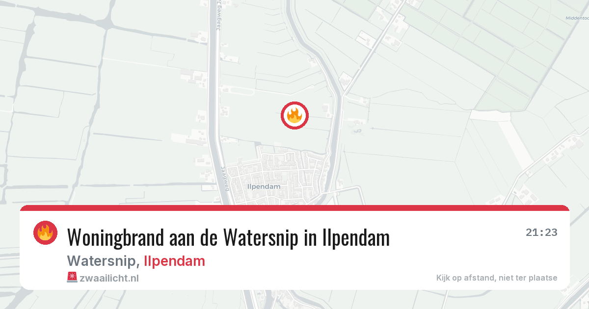 Woningbrand aan de Watersnip in Ilpendam — 17 feb 2026