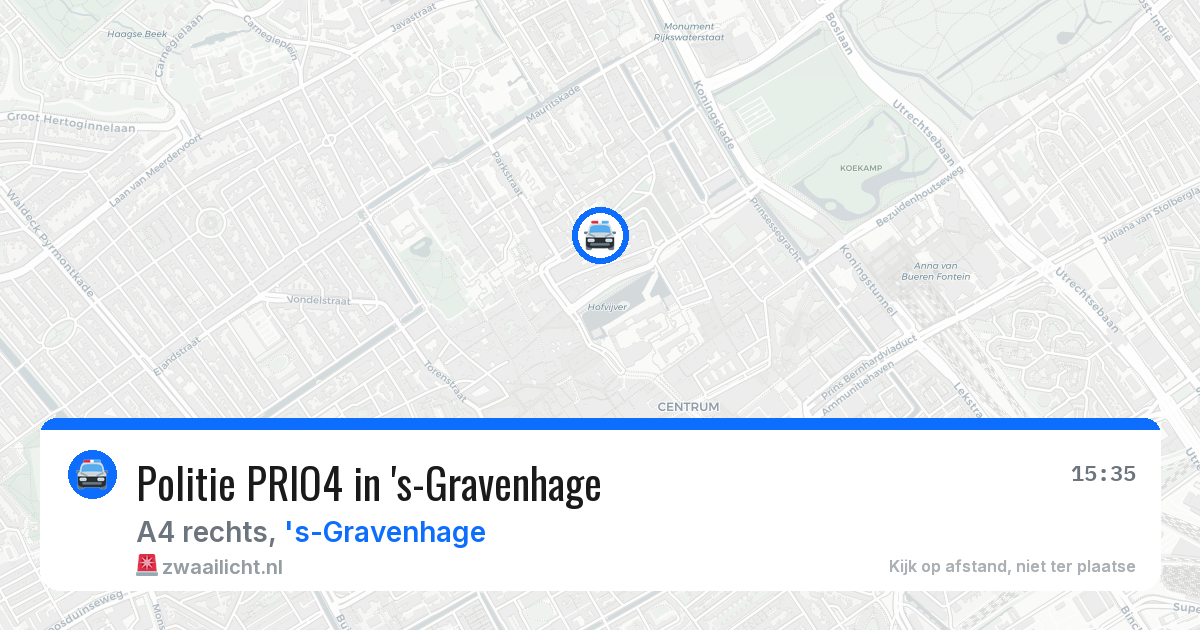 Politie PRIO4 in 's-Gravenhage — 3 aug 2026 | 🚨 Zwaailicht.nl