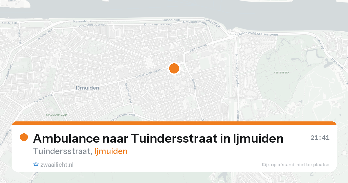 Ambulance naar Tuindersstraat in Ijmuiden — 25 aug 2026