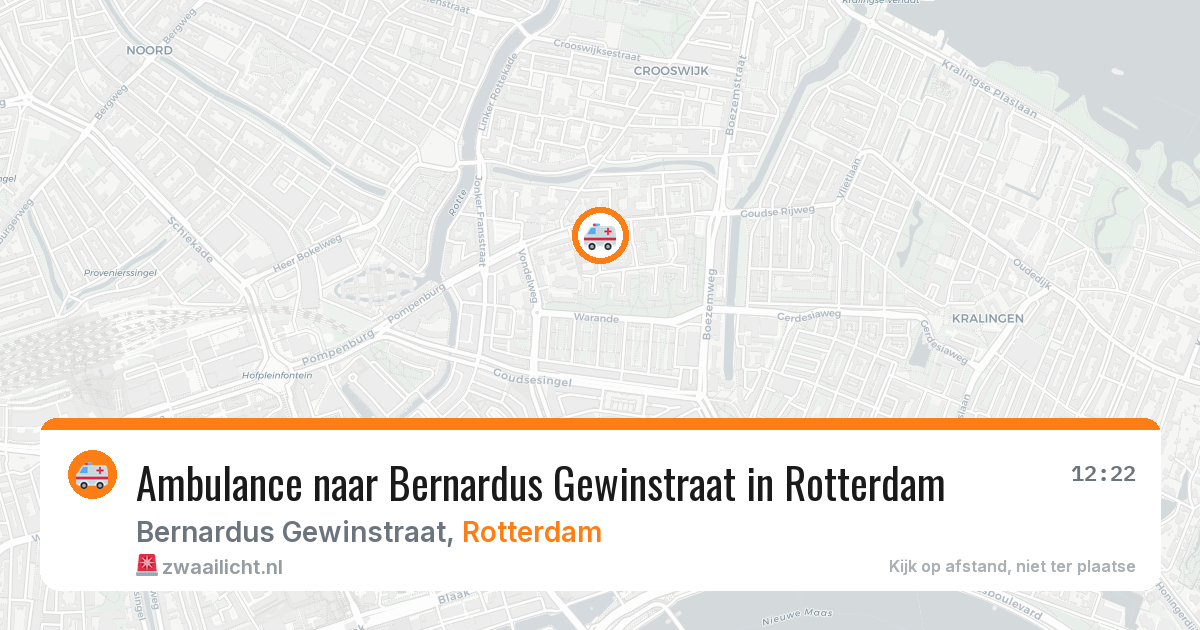 Ambulance naar Bernardus Gewinstraat in Rotterdam — 21 mei 2026