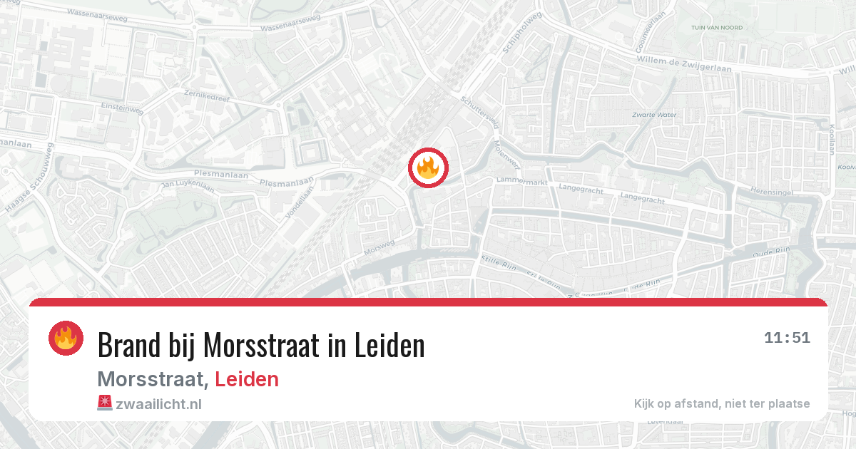 Brand bij Morsstraat in Leiden — 13 jul 2026