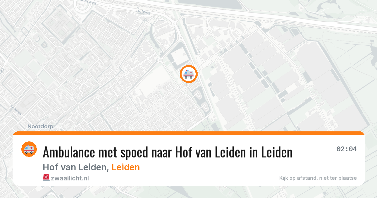 Ambulance met spoed naar Hof van Leiden in Leiden — 23 mei 2026